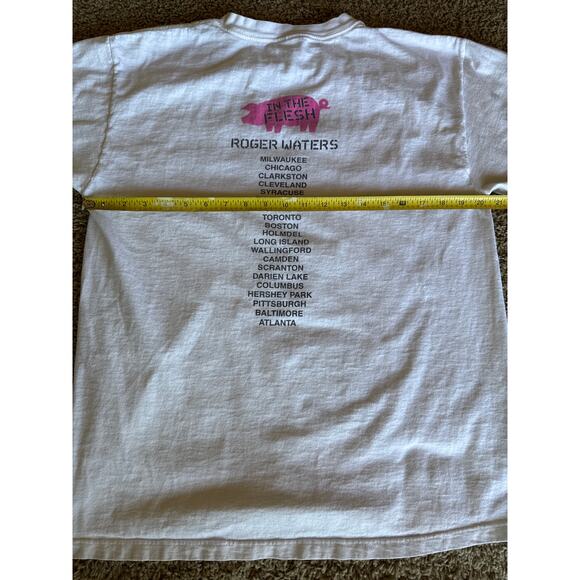 Vintage ‘99 Pink Floyd Roger Waters In the Flesh L White Tultex Tour T-Shirt - Picture 8 of 9